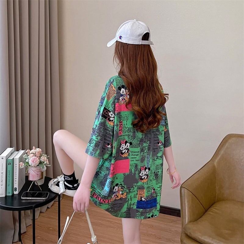 タイドクールデザインセンス半袖フルプリントTシャツ<S-2907>