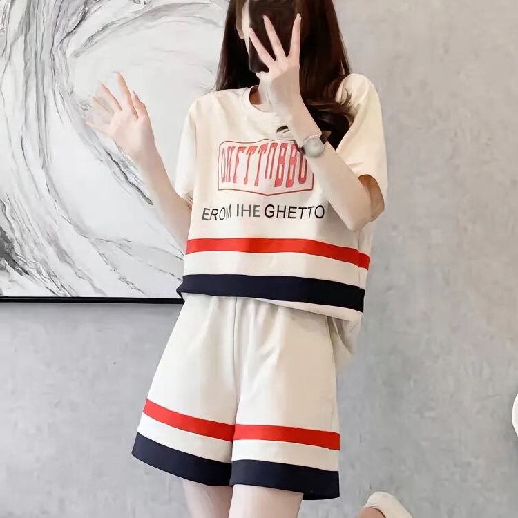美人度アップ カジュアル 真夏も快適 半袖 Tシャツ ショートパンツ セットアップ ＜S-11190＞