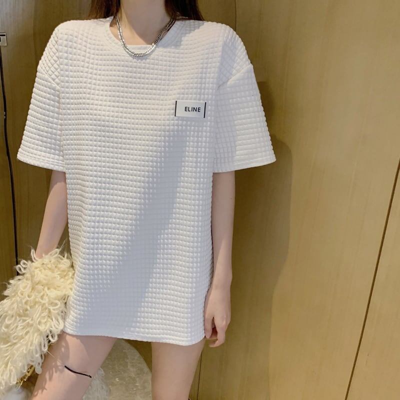 スタイリッシュ ラウンドネック 一目惚れ Tシャツ カットソー＜S-2982＞