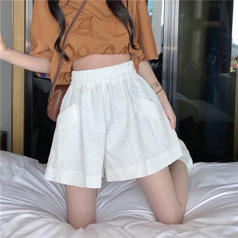 清涼感たっぷり ハイウエスト ファッション パンツ ボトムス＜S-3523＞