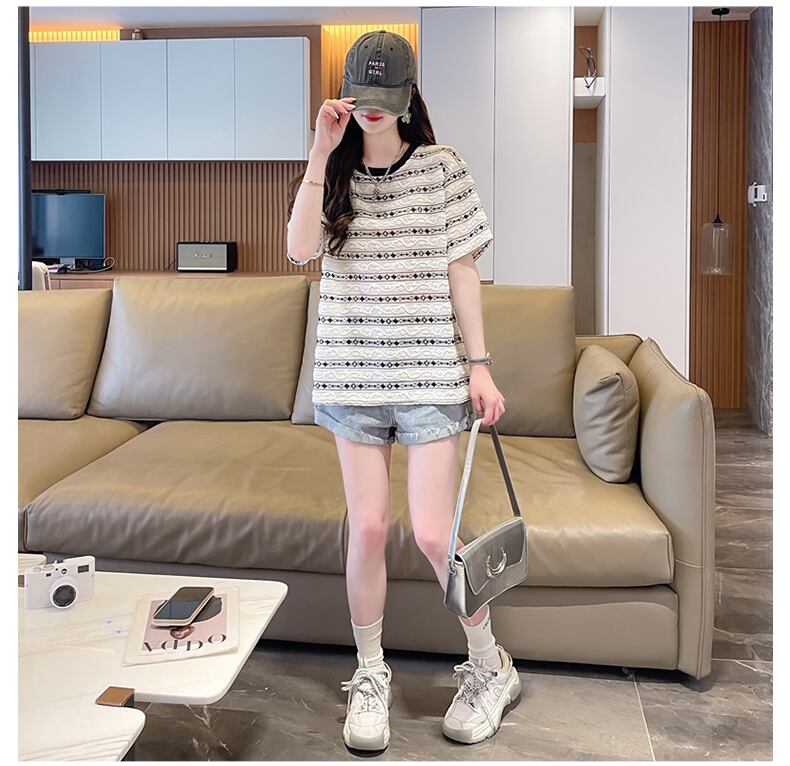 おすすめ ストライプ柄 着心地抜群 半袖 Tシャツ＜S-8264＞