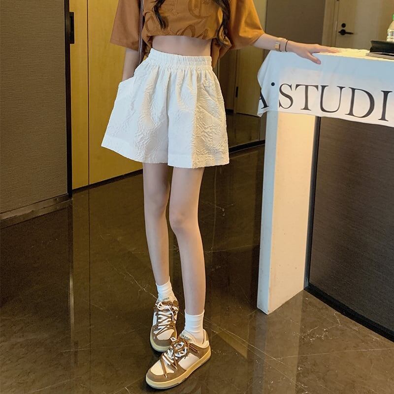 清涼感たっぷり ハイウエスト ファッション パンツ ボトムス＜S-3523＞