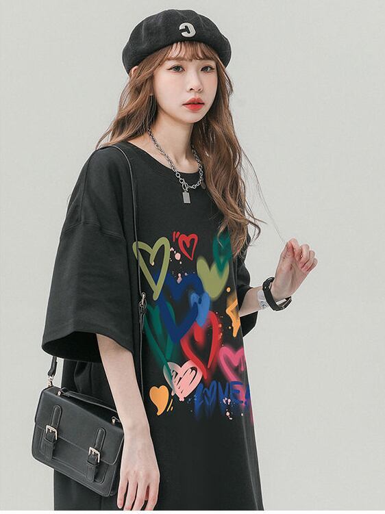 売り切れ必至 プリント ファッション 4色選択 半袖Tシャツ＜S-8594＞
