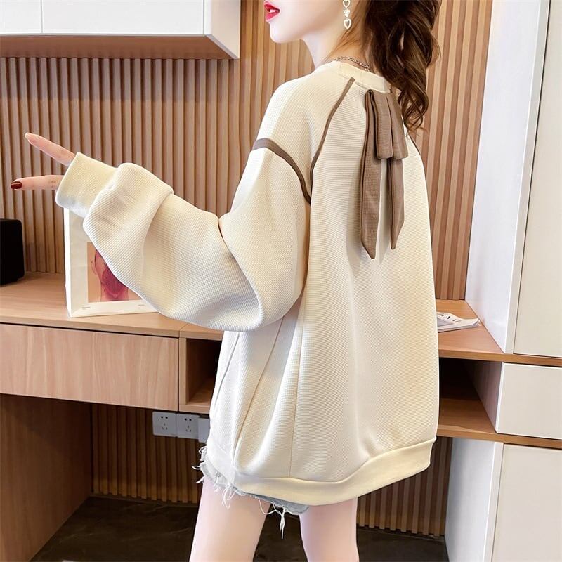 定番シンプル  ワッフル スウェット三色ありトップス＜S-4152＞