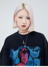 大注目 ファッション ストリート系 ヴィンテージ加工 プリントTシャツ ＜S-2875＞