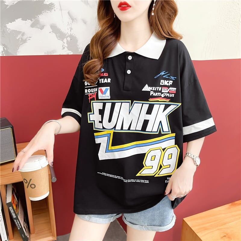着心地抜群 切り替え 女性力を高める プリント Tシャツ カットソー＜S-3524＞