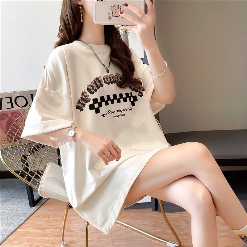ゆったり感アップ 切り替え オシャレ度満点 プリント Tシャツ カットソー＜S-3478＞