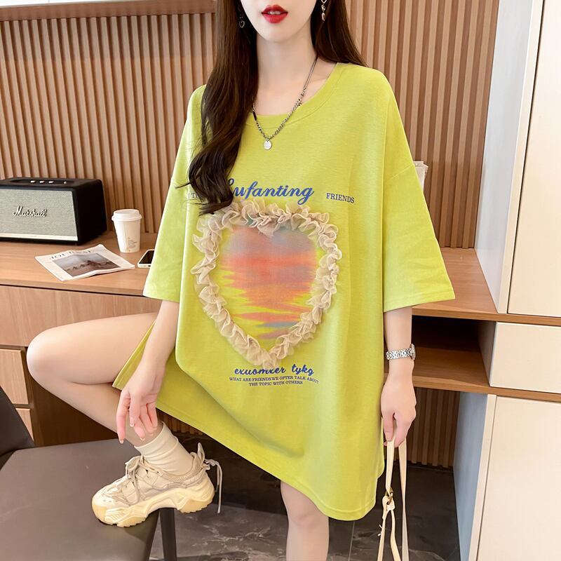 絶対欲しい プリント ロゴ ゆったり 3色半袖Tシャツ＜S-8315＞