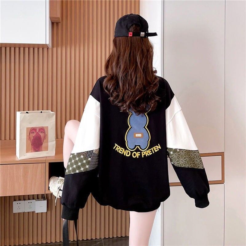 オシャレ感たっぷり プリント 美人度アップ スウェット パーカー＜S-3010＞