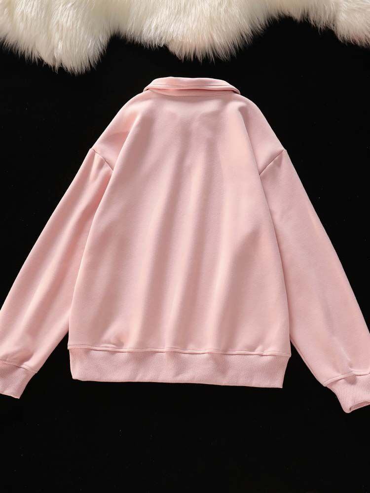 【裹起毛】好感度UP sweet系可愛い オシャレデザイン パーカー<S-10334>