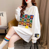 スタイリッシュ 切り替え 一目惚れ プリント Tシャツ カットソー＜S-3648＞