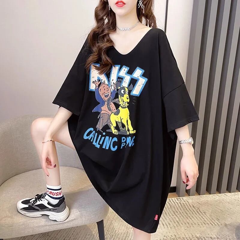 ファッション ゆったり プリント 全4色 半袖 Tシャツ＜S-11518＞