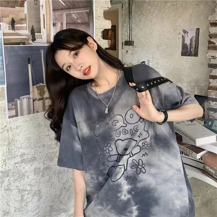 期間限定 個性派 超人気 絞り染め ゆったり 3種選択可 半袖 Tシャツ＜S-8773＞