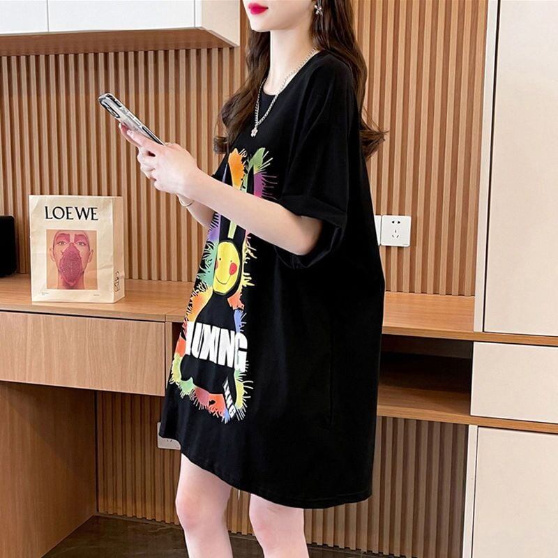 着回し力抜群 キュート カジュアル プリント 半袖Ｔシャツ全2色 <S-8550>