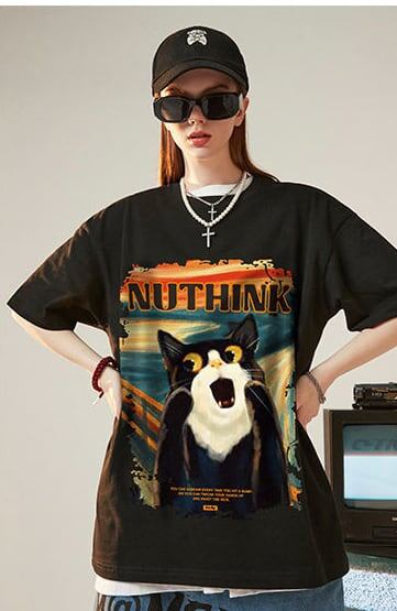 絶対欲しい デザイン性抜群 売り切れ必至 ファッション プリント 4色選択 半袖Tシャツ＜S-9293＞