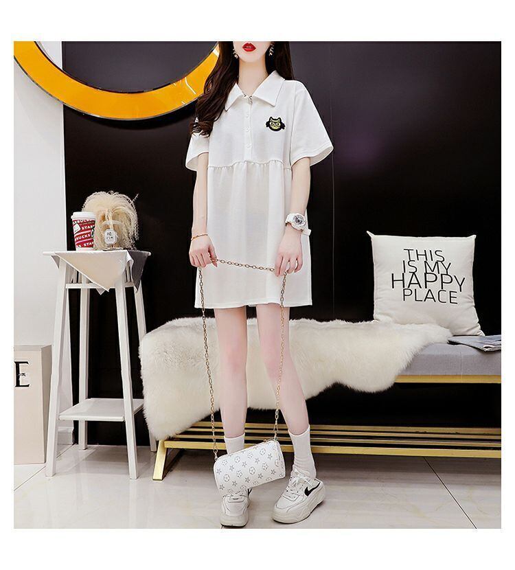 超人気 ゆったり フランスファッションポロ襟ルーズ多用途 3色 半袖Tシャツ＜S-9090＞