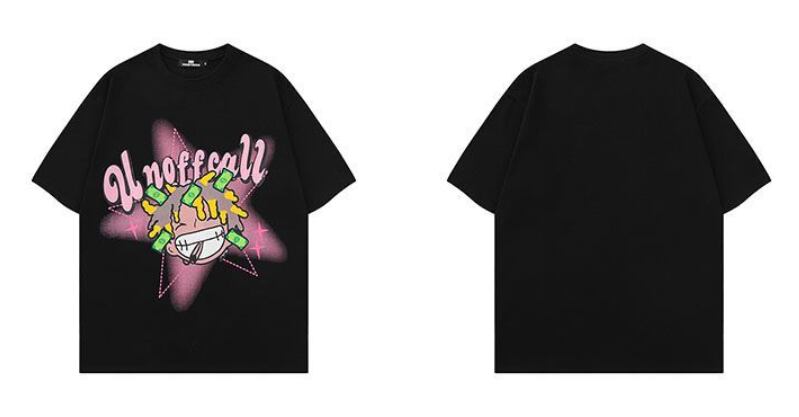 プリント ゆったり 半袖 Tシャツ <S-13132>