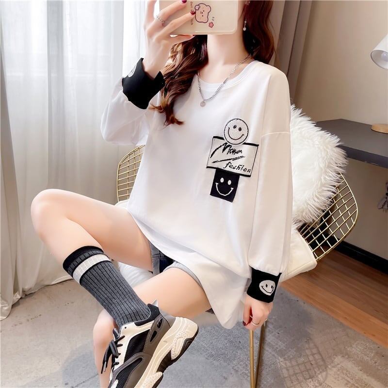美感いっぱい 切り替え 好感度満載 プリント Tシャツ カットソー＜S-3661＞