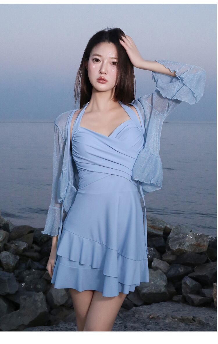 好感度UP 全4色 カジュアル 半袖 Tシャツ 水着 ワンピース ＜S-11816＞