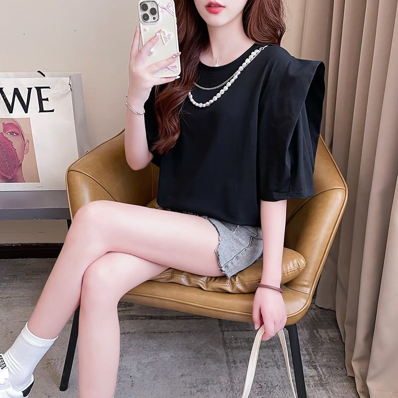 売り切れ必至 簡潔 個性派 ファッション 全3色 半袖Tシャツ<S-8514>
