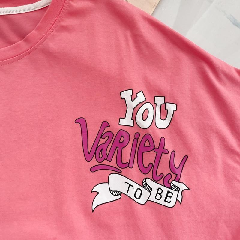 新商品 プリント ファッション ゆったり 全4色 半袖 Tシャツ＜S-11443＞