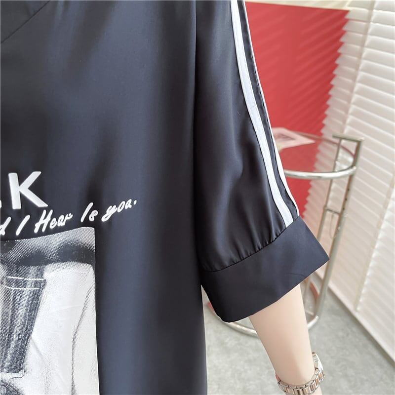 デザイン感 プリント チャーミング Tシャツ カットソー＜S-3476＞