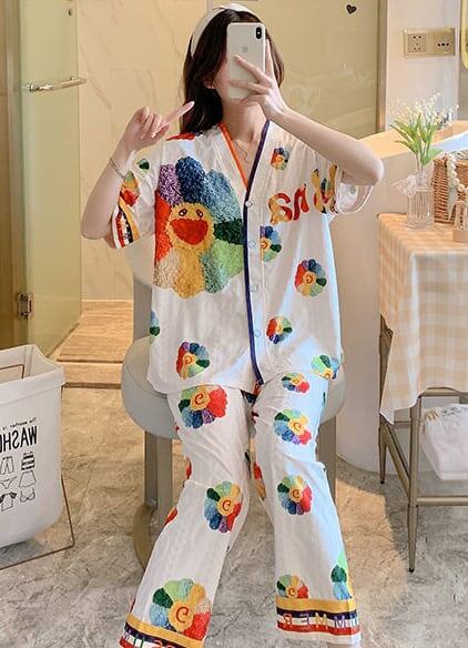 超人気 デザイン性抜群 売り切れ必至 ルームウェア 寝間着 パジャマ 3点セット<S-9132>