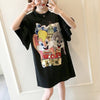 スタイリッシュ プリント 一目惚れ Tシャツ カットソー ワンピース＜S-3440＞