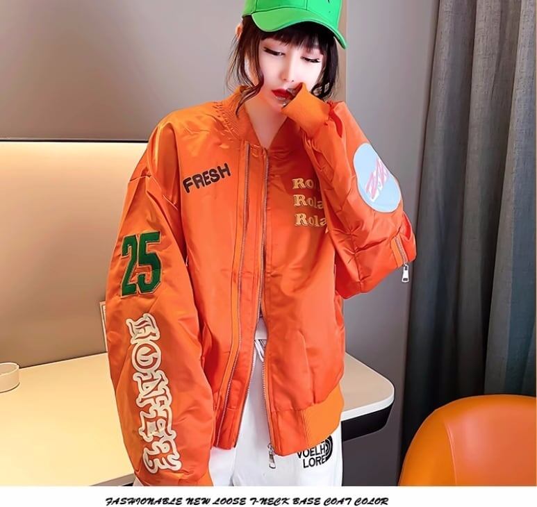 超人気 スタジャン六色あり アルファベット刺?ユニセックス ジャケット＜S-4132＞