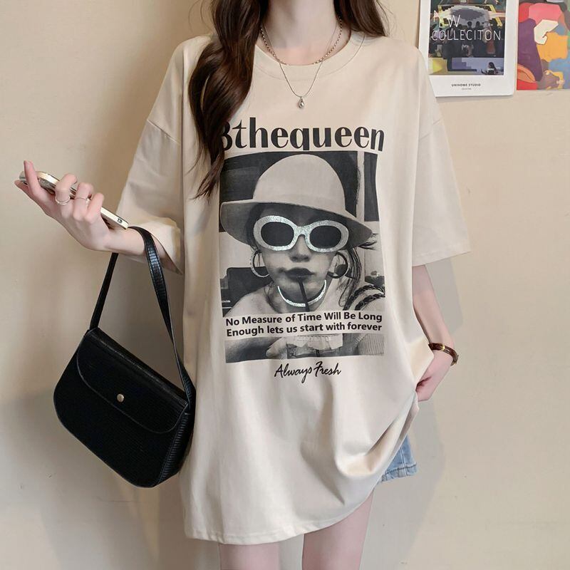 話題沸騰中 レース アバンギャルド 切り替え ホットダイヤモンド 3色選択 半袖Tシャツ＜S-8547＞