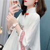 個性的なデザイン 切り替え 一目惚れ プリント Tシャツ カットソー＜S-3536＞