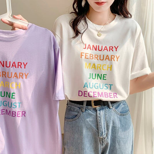 ゆったり感アップ 切り替え オシャレ度満点 プリント Tシャツ カットソー＜S-3404＞