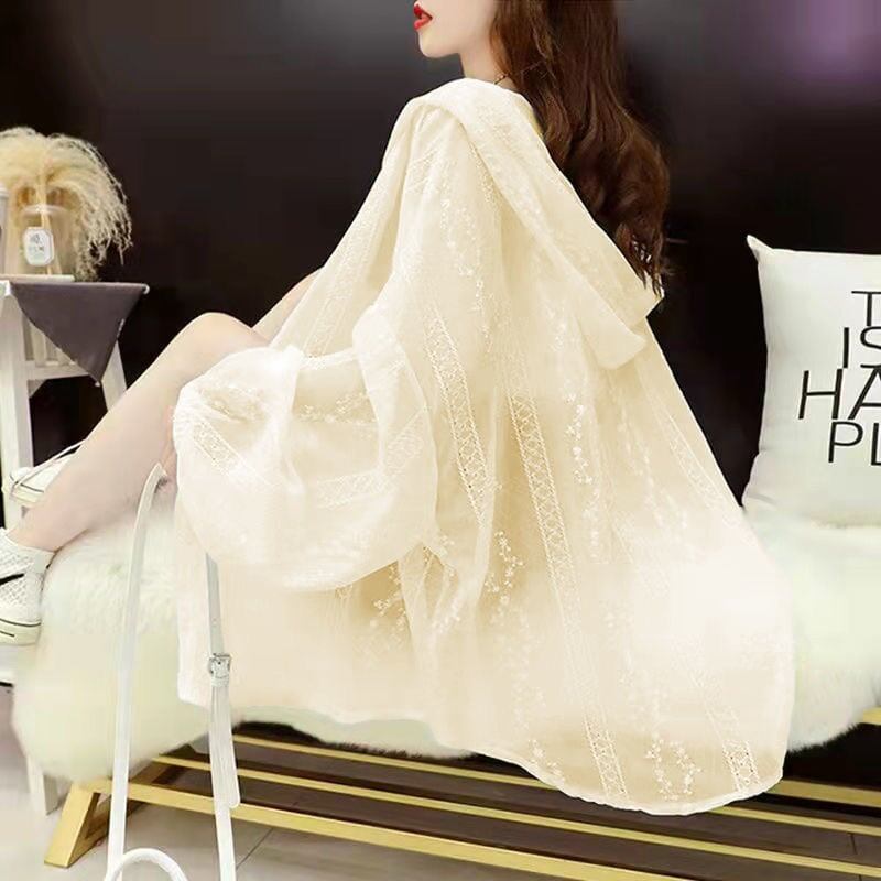 新商品 長袖 UVカット夏 薄手 透け感 日焼け止め ゆったり 全6色 シャツ ＜S-4993＞