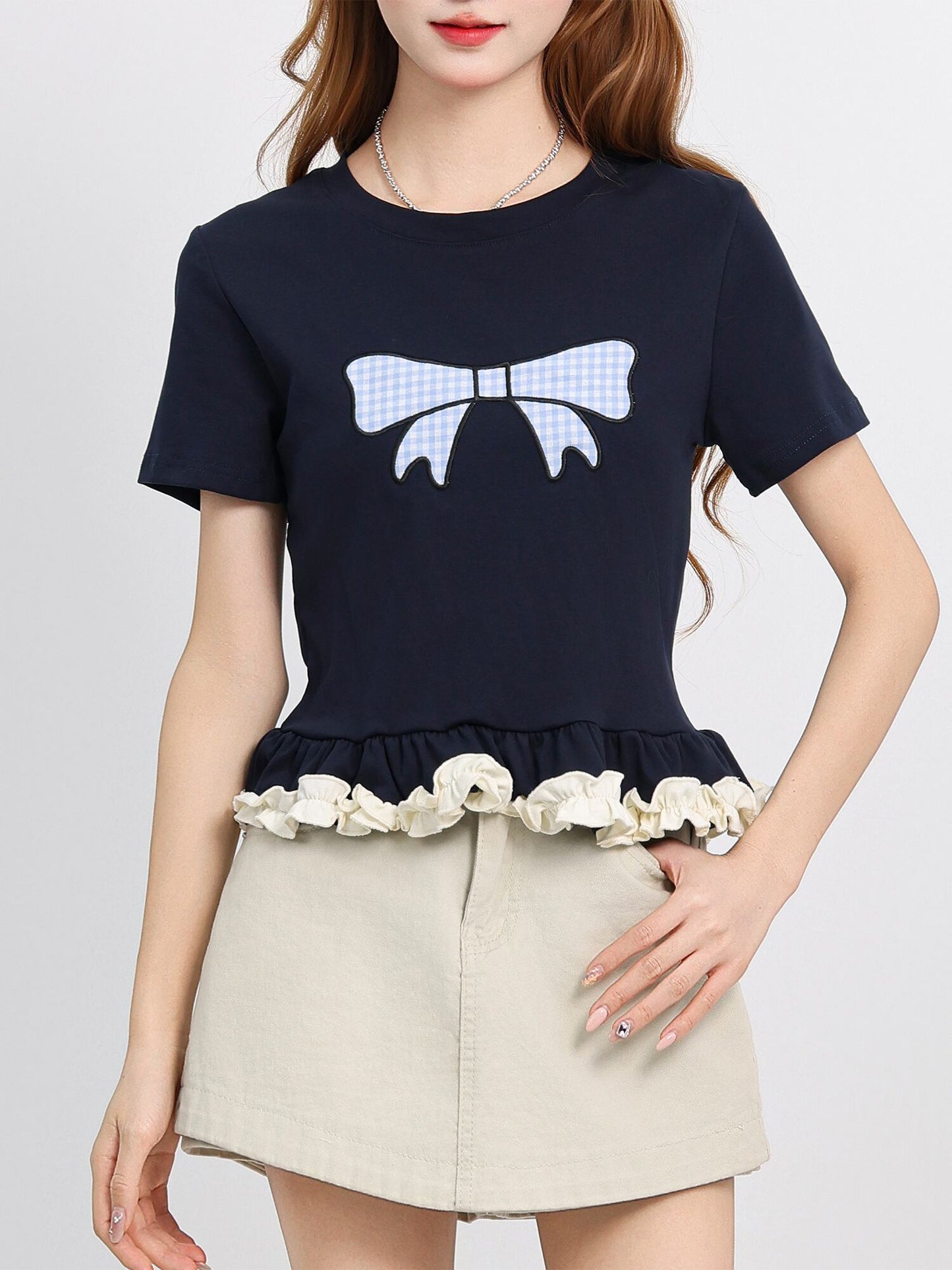 売れ筋 大好評 エレガント 好感度UP カジュアル Tシャツ＜S-12081＞