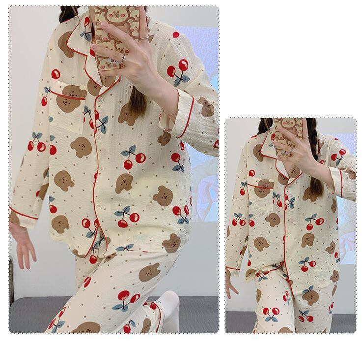 新商品 着心地良い 柔らかくて優しい印象 4種選択 トップス+パンツセット パジャマ<S-9130>