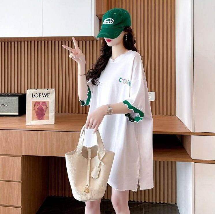 【半額！期間限定！！】デザインセンスニッチなミドル丈半袖Tシャツ新スタイル<S-3007>
