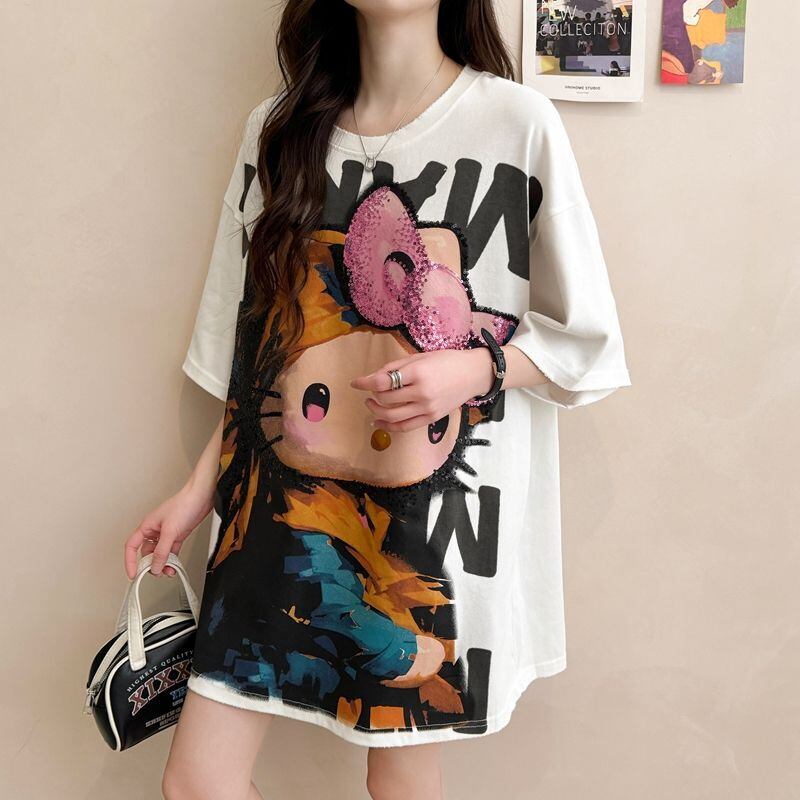 大人可愛い 好感度UP 海外トレンド カジュアル 全3色 半袖 Tシャツ ＜S-11121＞