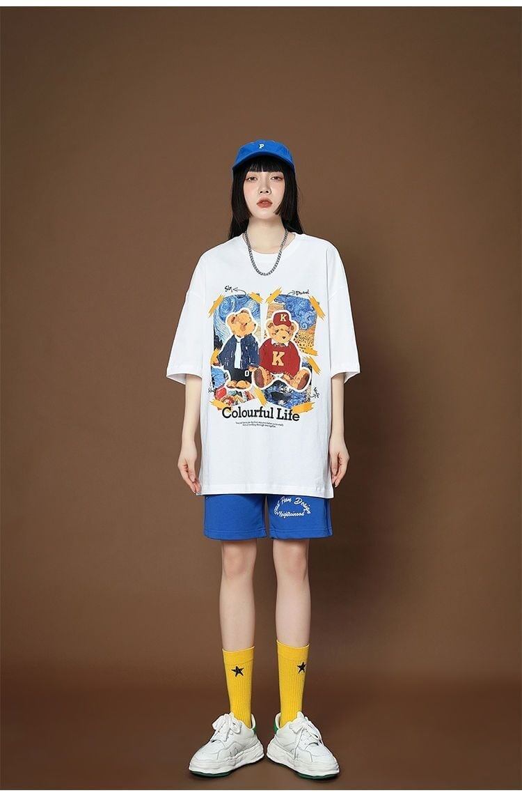 上質  シンプル カジュアル半袖Ｔシャツⅹパンツセット<S-8068>