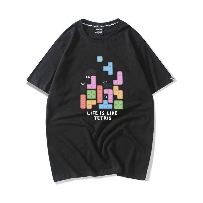 活躍する優秀アイテム 着心地良い カジュアル プリント 全8色 半袖Tシャツ 男女兼用<S-9321>