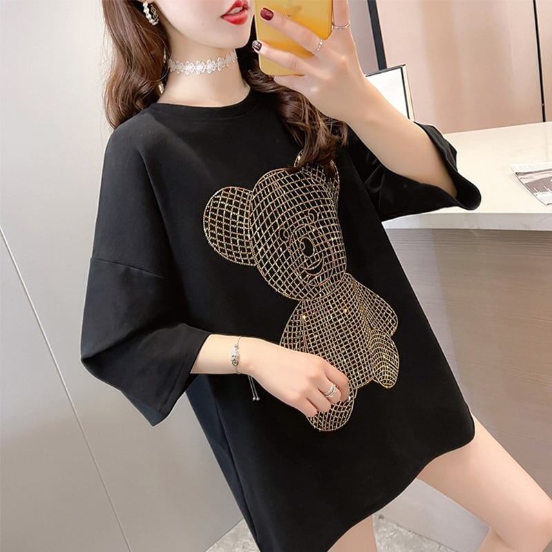 今季大好評 切り替え 美感いっぱい プリント Tシャツ カットソー＜S-3503＞