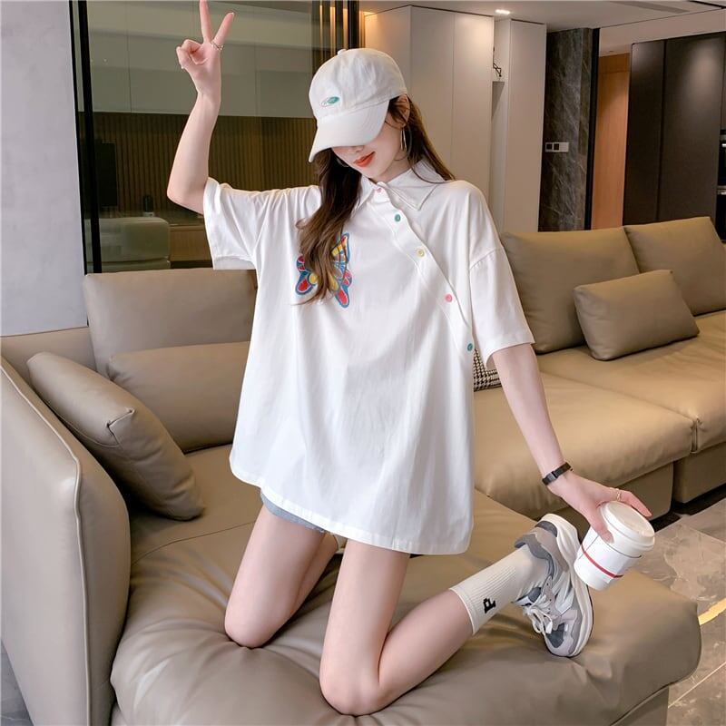 個性的なデザイン プリント 一目惚れ Tシャツ カットソー＜S-3044＞