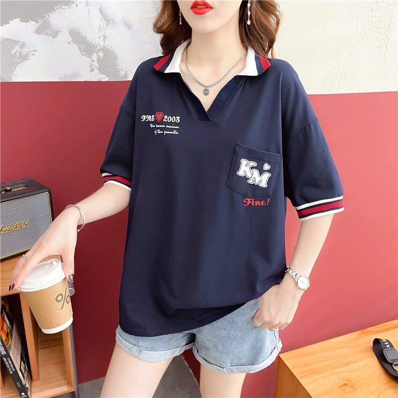 カジュアル 切り替え オシャレ度満点 プリント Tシャツ カットソー＜S-3650＞