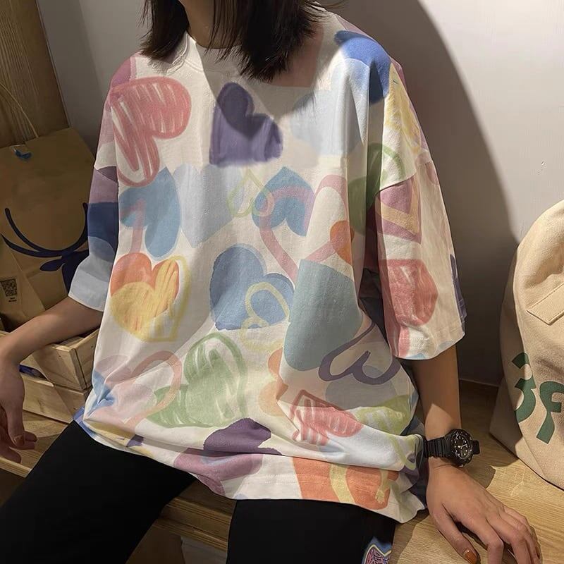 個性的なデザイン プリント 好感度満載 Tシャツ カットソー＜S-3317＞