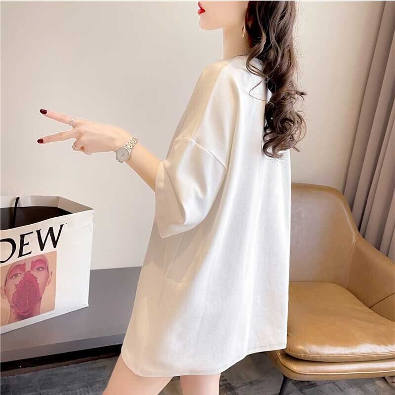 好感度満載 ラウンドネック スタイリッシュ プリント Tシャツ カットソー＜S-2795＞
