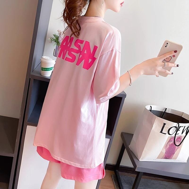 好感度UP カジュアル ファッション 上質 Ｔシャツⅹパンツセット<S-8456>