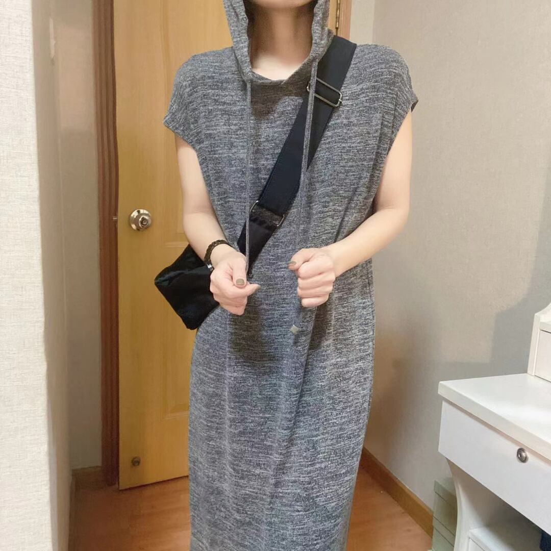 超人気 知的 カジュアル ルーズ ワンピース<S-6627>