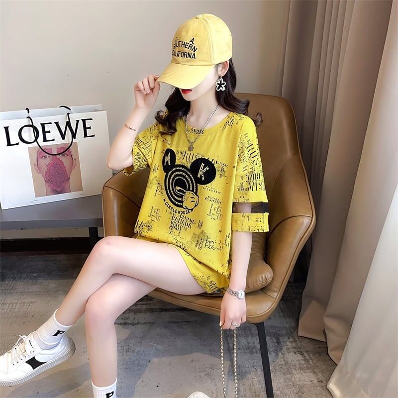 デザインセンス重工業ホットダイヤモンドパーソナライズされた漫画半袖Tシャツ、夏の新しいスタイル<S-2924>