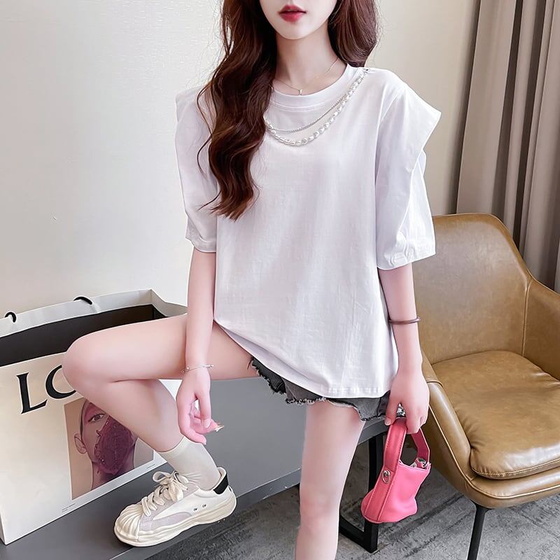 売り切れ必至 簡潔 個性派 ファッション 全3色 半袖Tシャツ<S-8514>