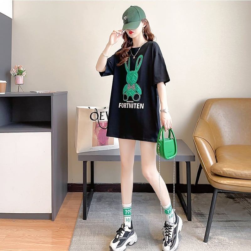 スタイリッシュ 切り替え 一目惚れ プリント Tシャツ カットソー＜S-3430＞
