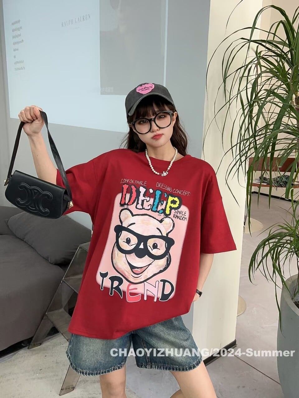 豊富な品揃え カジュアル ファッション プリント 半袖Tシャツ<S-4915>
